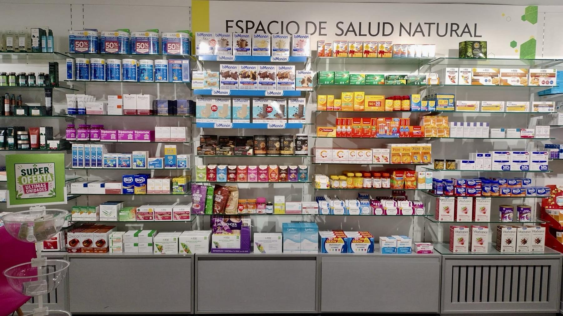 Espacio de salud natural con suplementación y nutrición